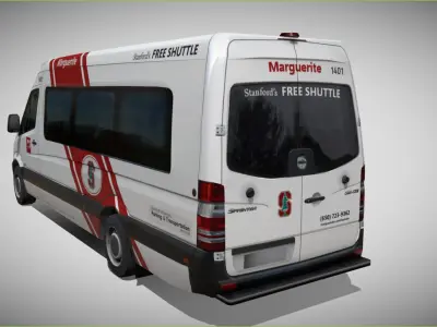 Marguerite freightliner free public shuttle Low-poly 3D model