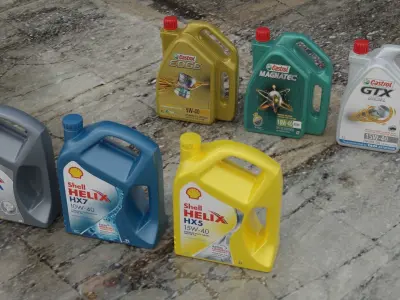 Shell Engine Oil 3D model