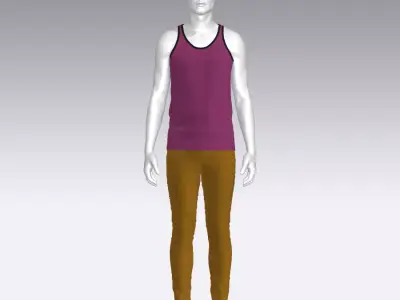 Sport Suit Low-poly 3D model