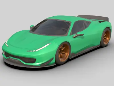  Sport Car 2025 Low-poly 3D model