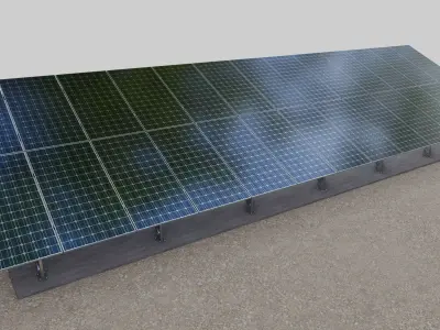 Solar Panel Steel Construction Type 7 3D model
