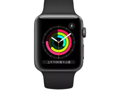 Dark Black Apple Watch Series 3 3D Model 3D print model