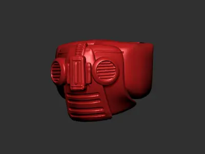 helmet high poly sculpt 3d printable  3D model