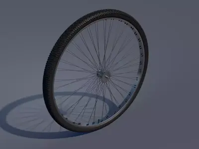 Bicycle wheel with spokes 3D model