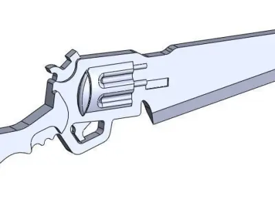 Small Gun Knife 3D print model