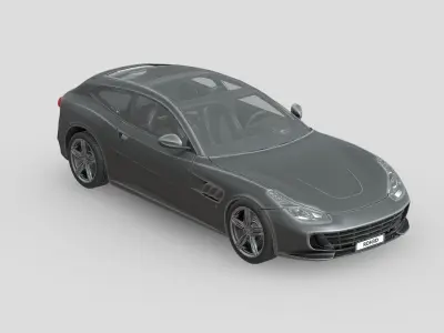 Ferrari GTC4 Lusso Low-poly 3D model