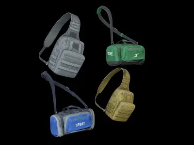 Casual Bag Low-poly 3D model purchase