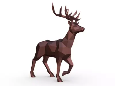 deer low poly 3D print model purchase