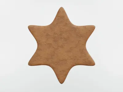 Gingerbread Christmas Cookie 05 3D model