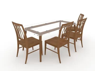 Dining Set 4 3D model