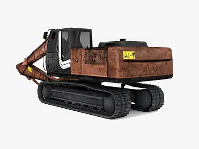 Excavator - Low Poly Low-poly 3D model