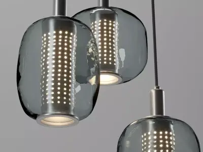 Hogvind pendant light glass metal 3D model