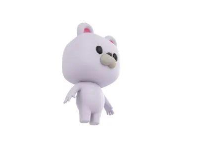 Cartoon Polar Bear 3D model buy