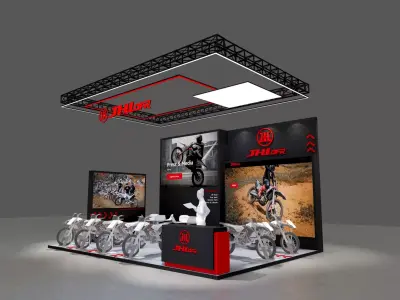 Two wheel car show 3D model