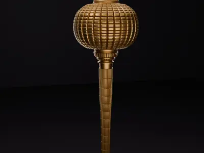 Royal Ornate War Mace  High-Detail 3D Model Low-poly 3D model