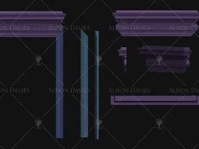 Door Pediment and Surround 3D print model 3D print model