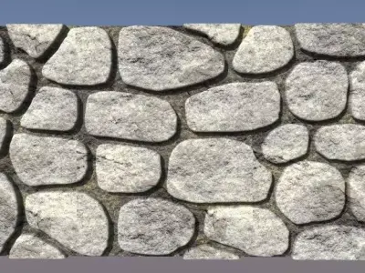 gfafgadhhag stone wall with stones Free 3D model