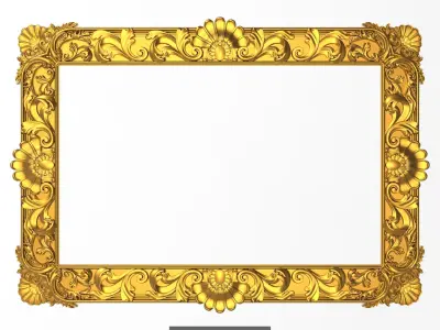 5 carved frames set 3D Model Pack 2