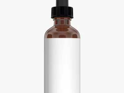 Red Glass Eye Dropper 3D model