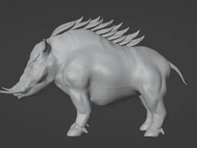Boar High Polly 3D model