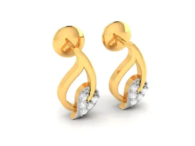Solitaire Women Earring 3D print model