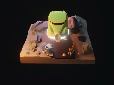 Cartoon HoverCar 3D model