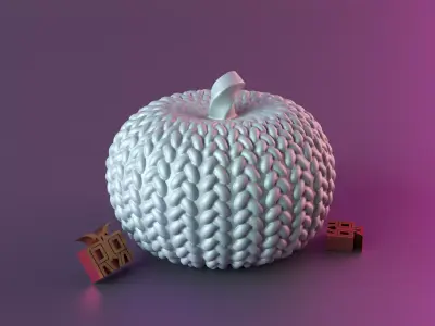 Woven Halloween pumpkin decor 3D print model