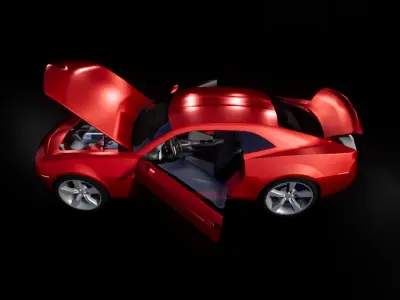 Sport Sedan Car Low-poly 3D model