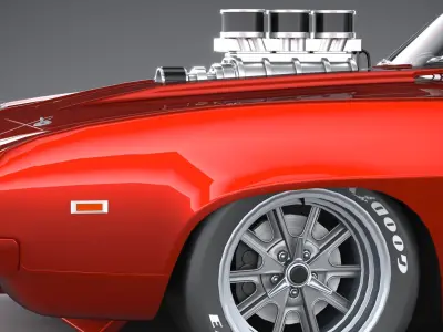 Generic classic muscle car 3D model