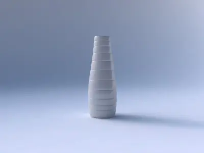 Vase with smooth horizontal dents 3D print model