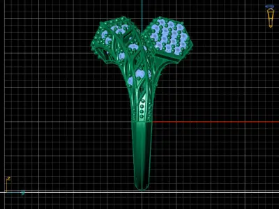 Two Head Women Ring 3DM Womens Ring 3d models 3D print model 3D print model 30