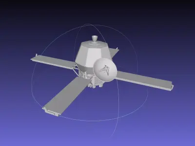 Mariner 9 Mars Probe Basic Printable Model 3D print model