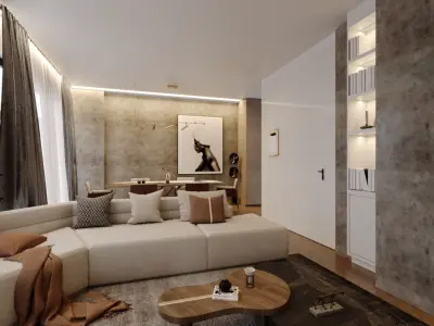 living room 3D model 24