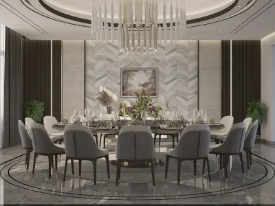 Modern Dining Room  3D model