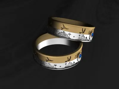 the rings of day and night 3D print model