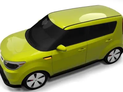 KIA SOUL 2015 LOWPOLY Low-poly 3D model