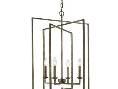 Haile Light Candle Style Geometric Chandelier - 2 Colour 3D model