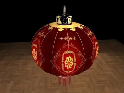 Chinese red lantern   3D model purchase