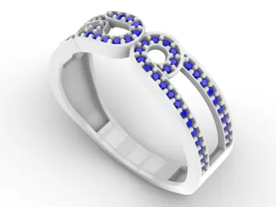 Jewelry Diamond Ring Model RG99 Free 3D print model