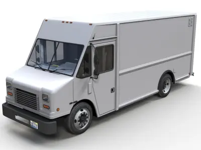 Freightliner MT45 step van Low-poly 3D model