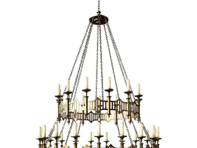 Medieval Chandelier 3D model