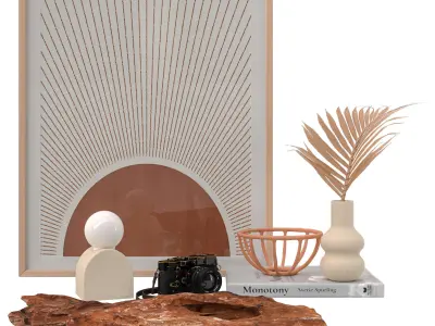 Decorative set 008 3D model purchase