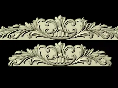 Central decor ornament for furniture 3D model 1024