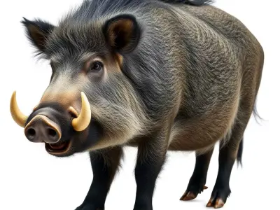 Wild Boar Detailed model pack Low-poly 3D model