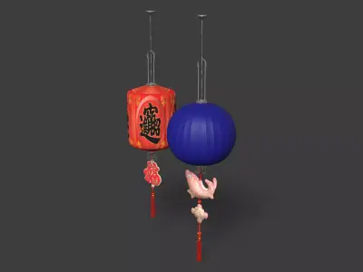 Chinese  red  lantern   3D model