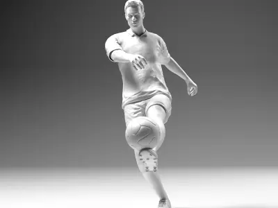 Footballer 02 Footstrike 01 Stl 3D print model