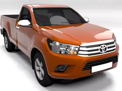 TOYOTA HILUX SINGLECAB Low-poly 3D model