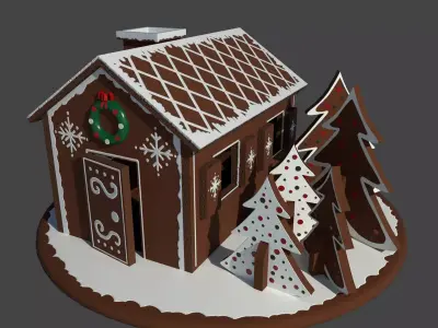 Christmas Gingerbread house 3D model