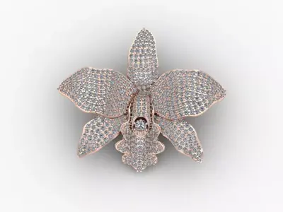 Flower Full Diamond Pendant Mat Day Hoa Lan 3D print model