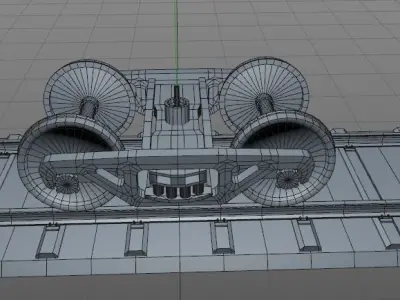 Train bogie Free low-poly 3D model